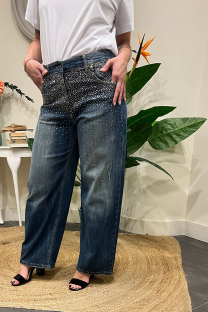 Jeans con swarosky Philia loft