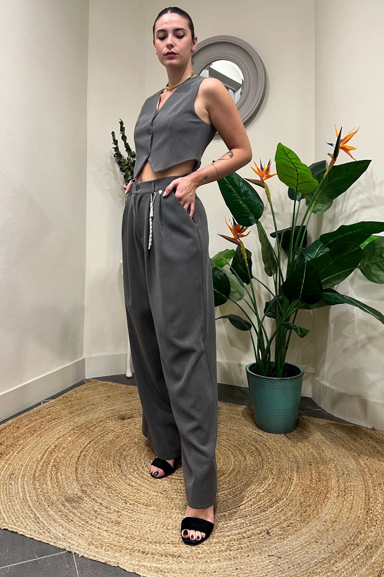 PHILIA LOFT Completo gile e pantalone Philia loft Grigio