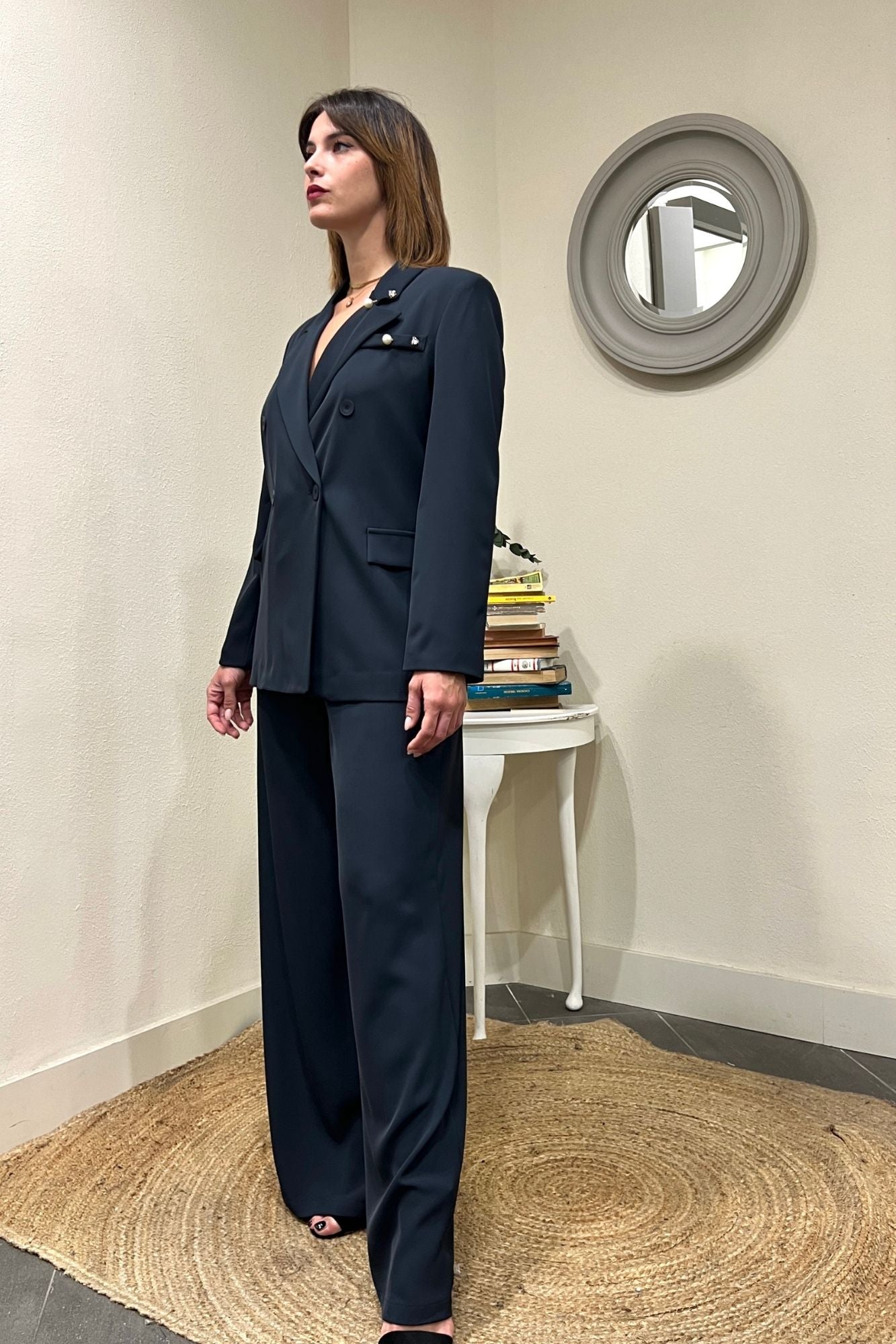 PHILIA LOFT Pantalone palazzo Philia loft Nero
