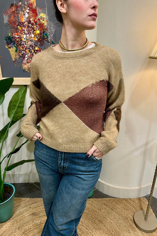 PHILIA LOFT Maglione misto lana Phili loft Cammello