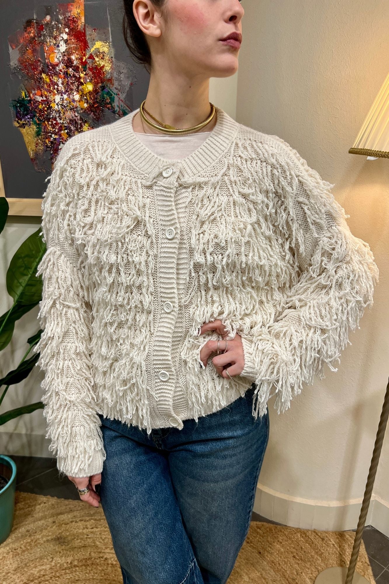 SOUVENIR Cardigan con bottoni Souvenir Panna