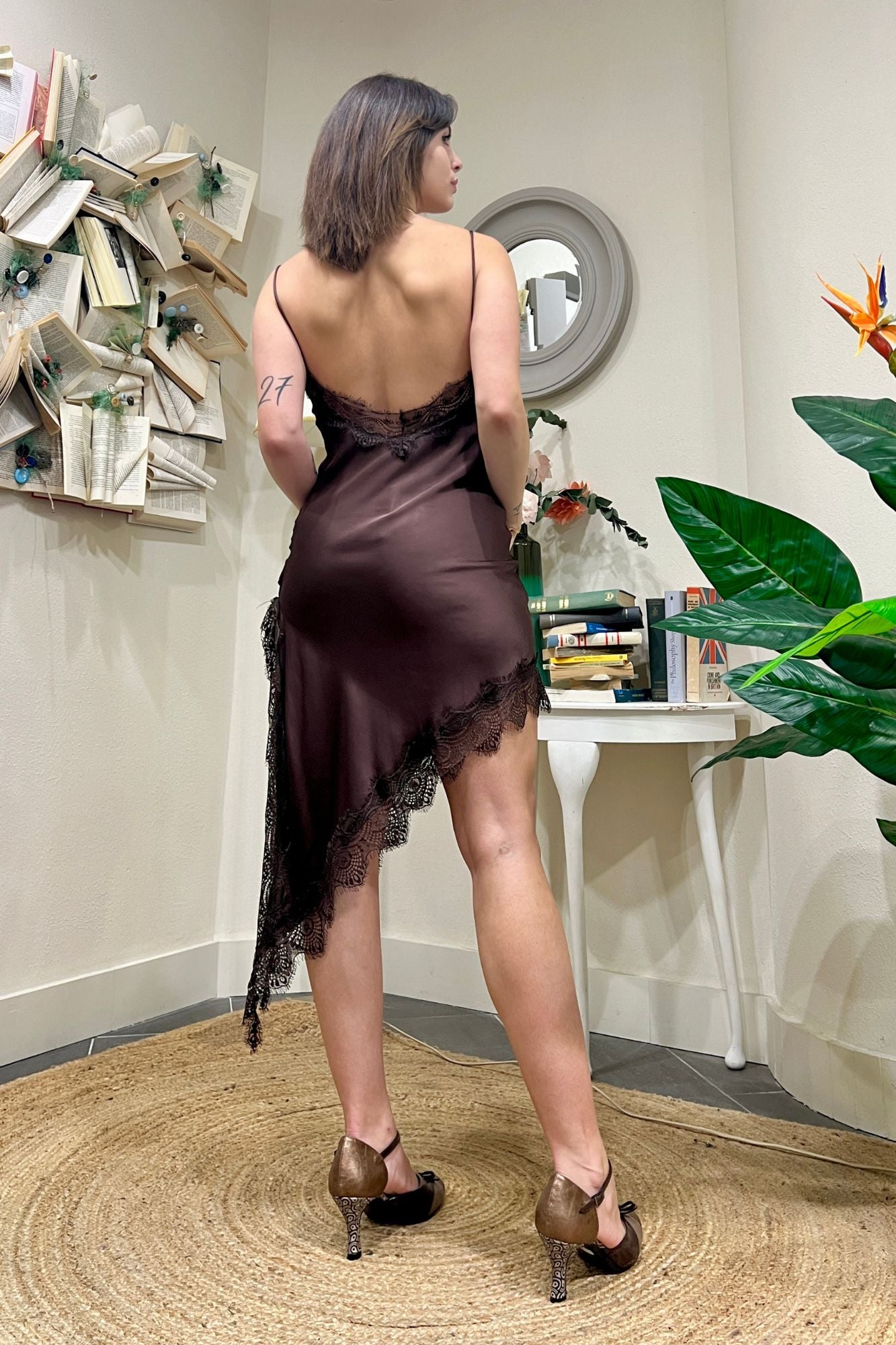 SUSY MIX Abito satin sbiego Susy mix Moro