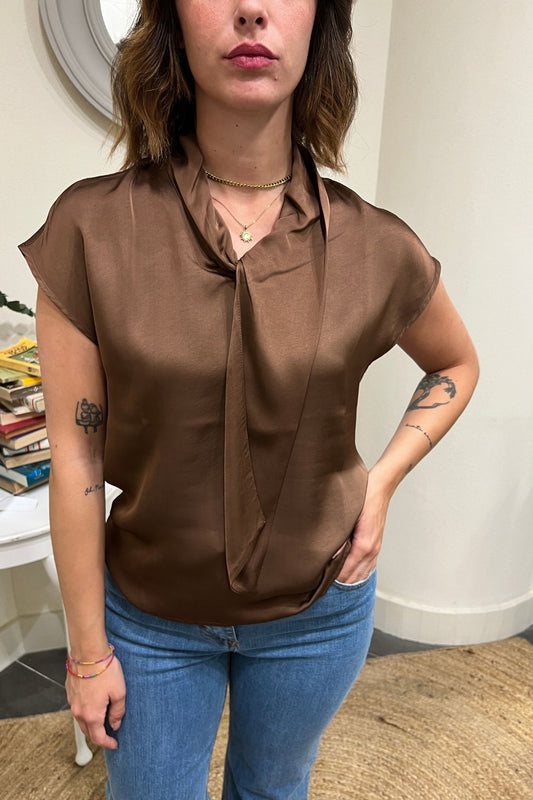 SUSY MIX Blusa in viscosa Susy mix Moro