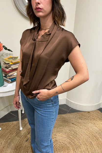 SUSY MIX Blusa in viscosa Susy mix Moro