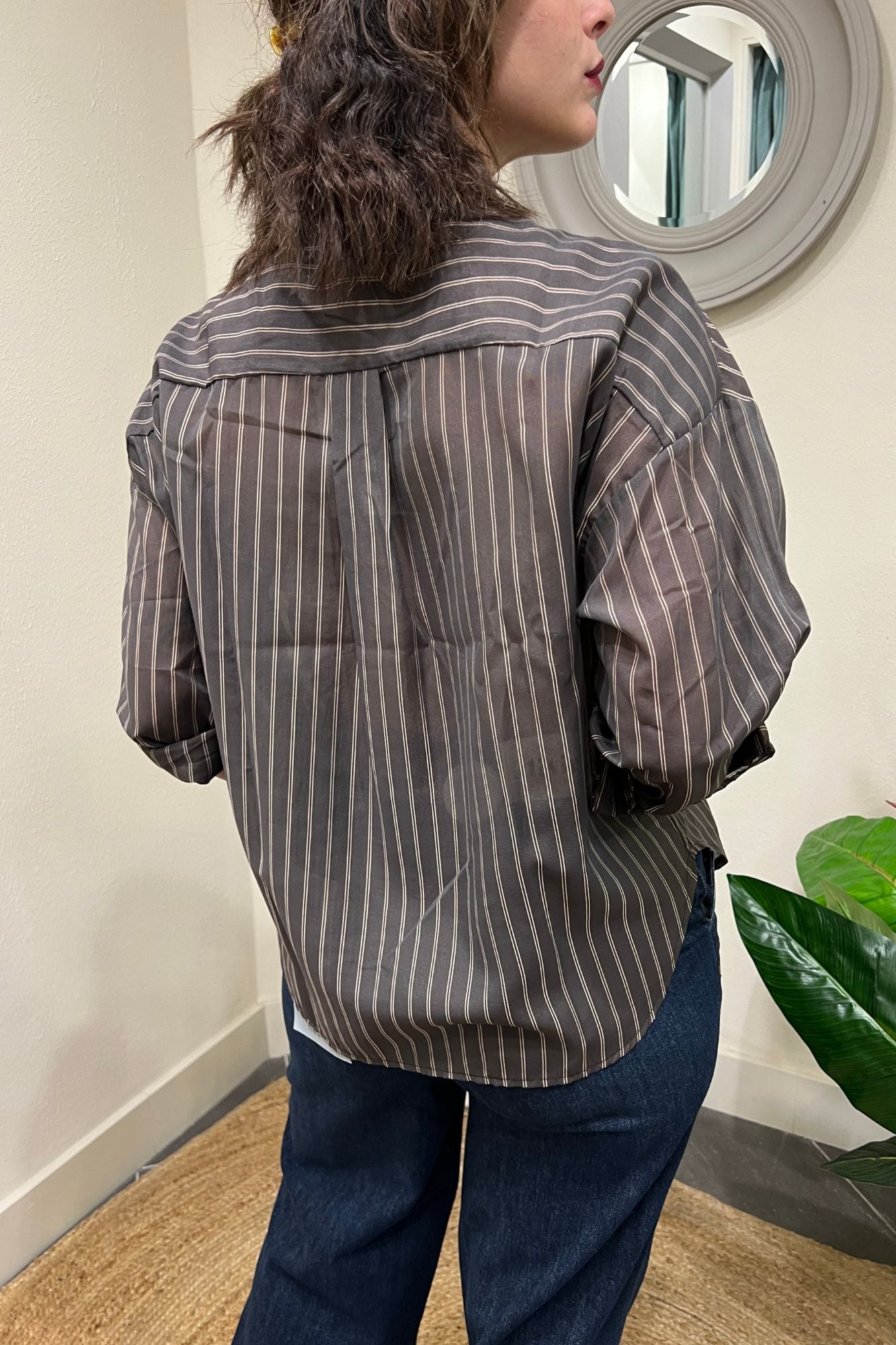 SUSY MIX Camicia gessata Susy mix Moro