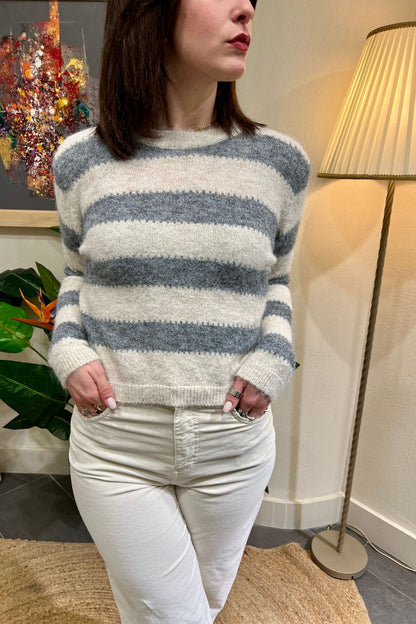SUSY MIX Maglione rigato Susy mix Grigio