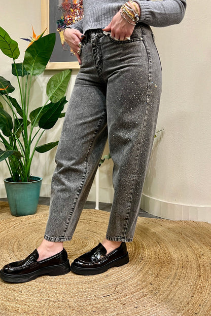 SUSY MIX Jeans con brillantimi Susy mix Grigio