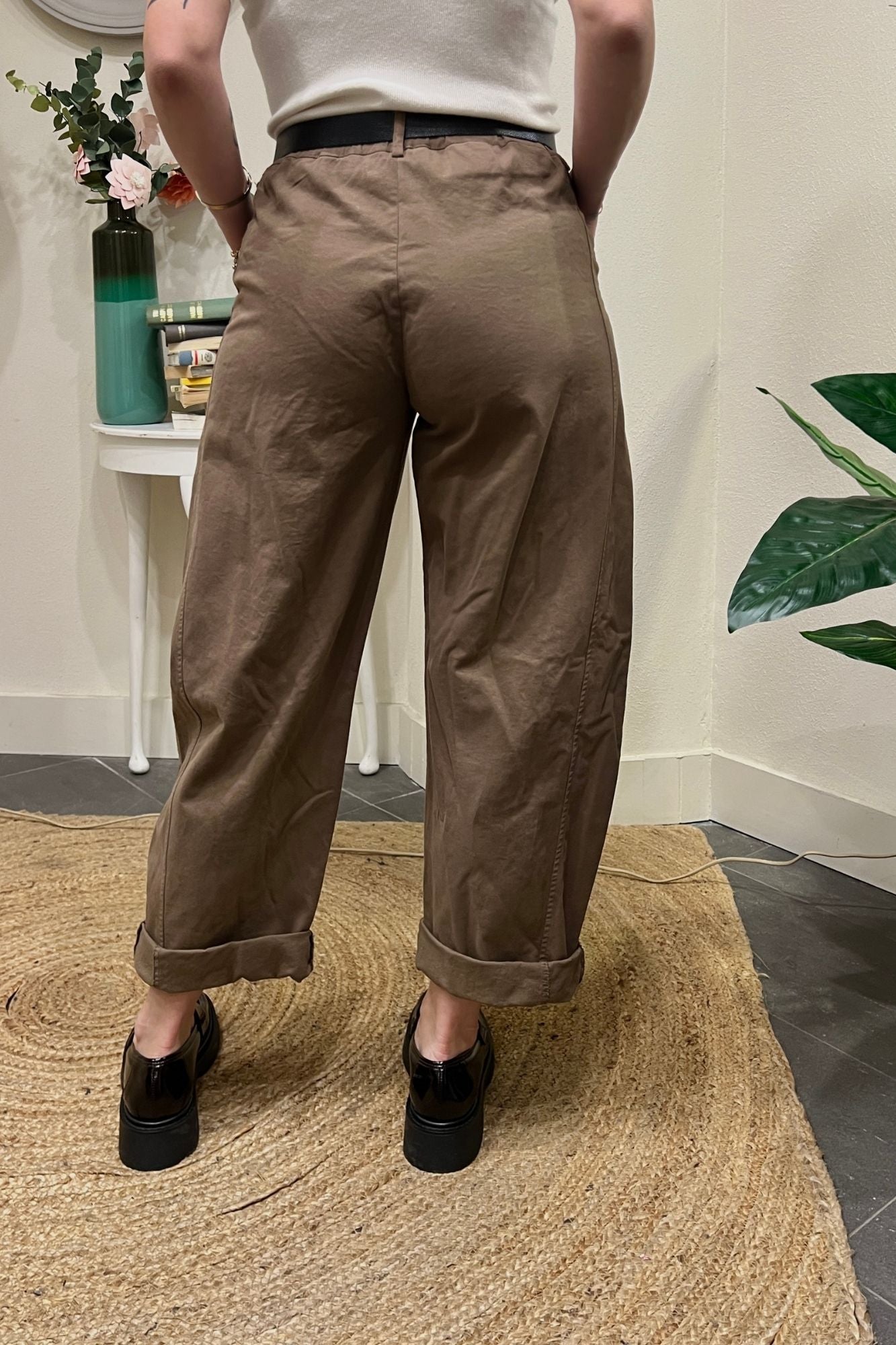 SUSY MIX Pantalone stellina Susy mix Tabacco