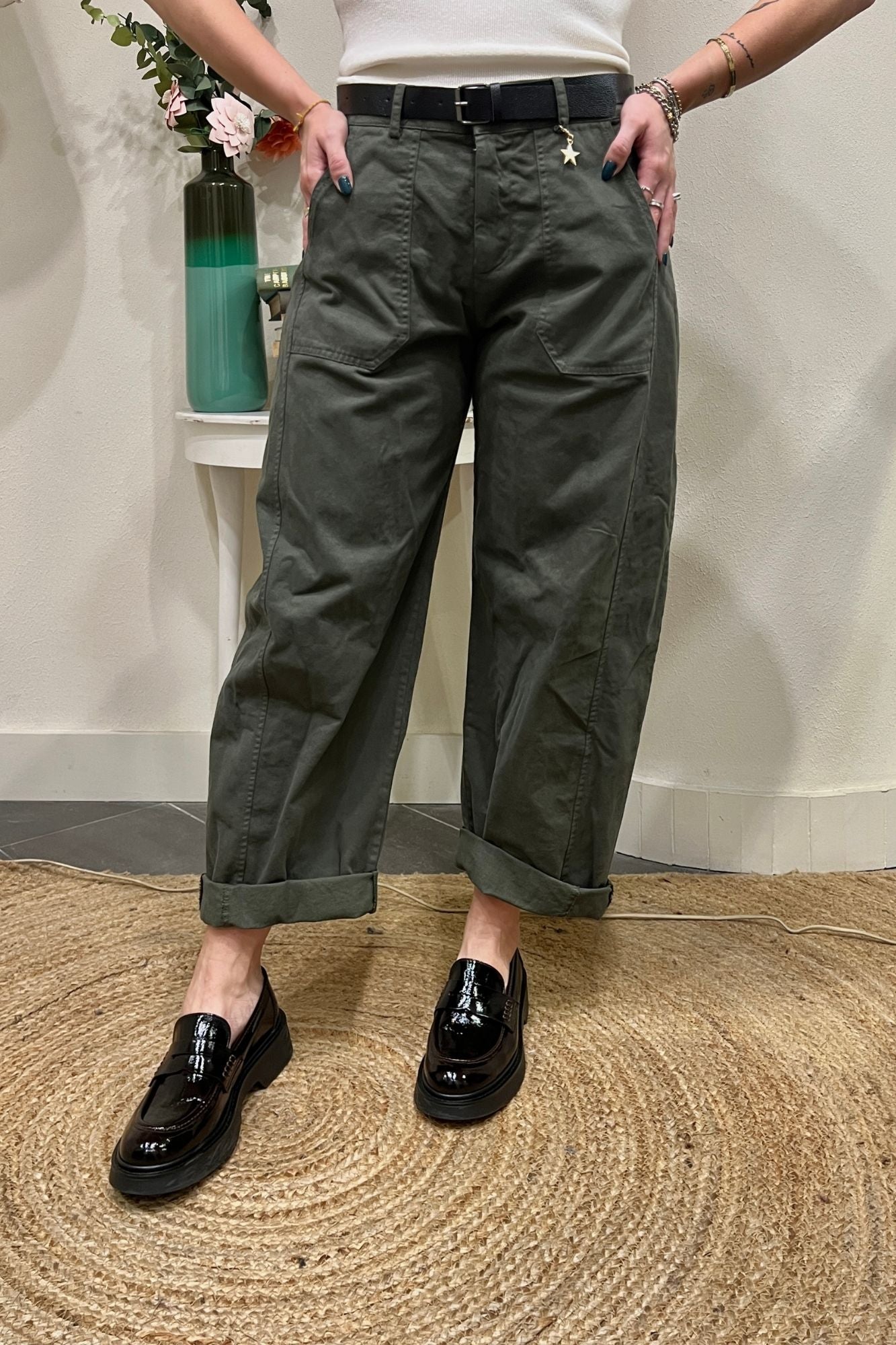 SUSY MIX Pantalone stellina Susy mix Verde