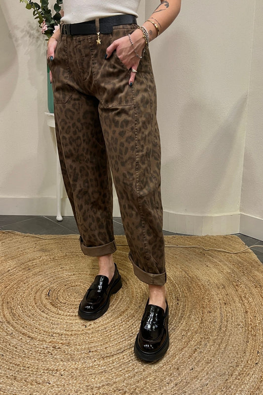 SUSY MIX Pantalone maculato Susy mix Moro