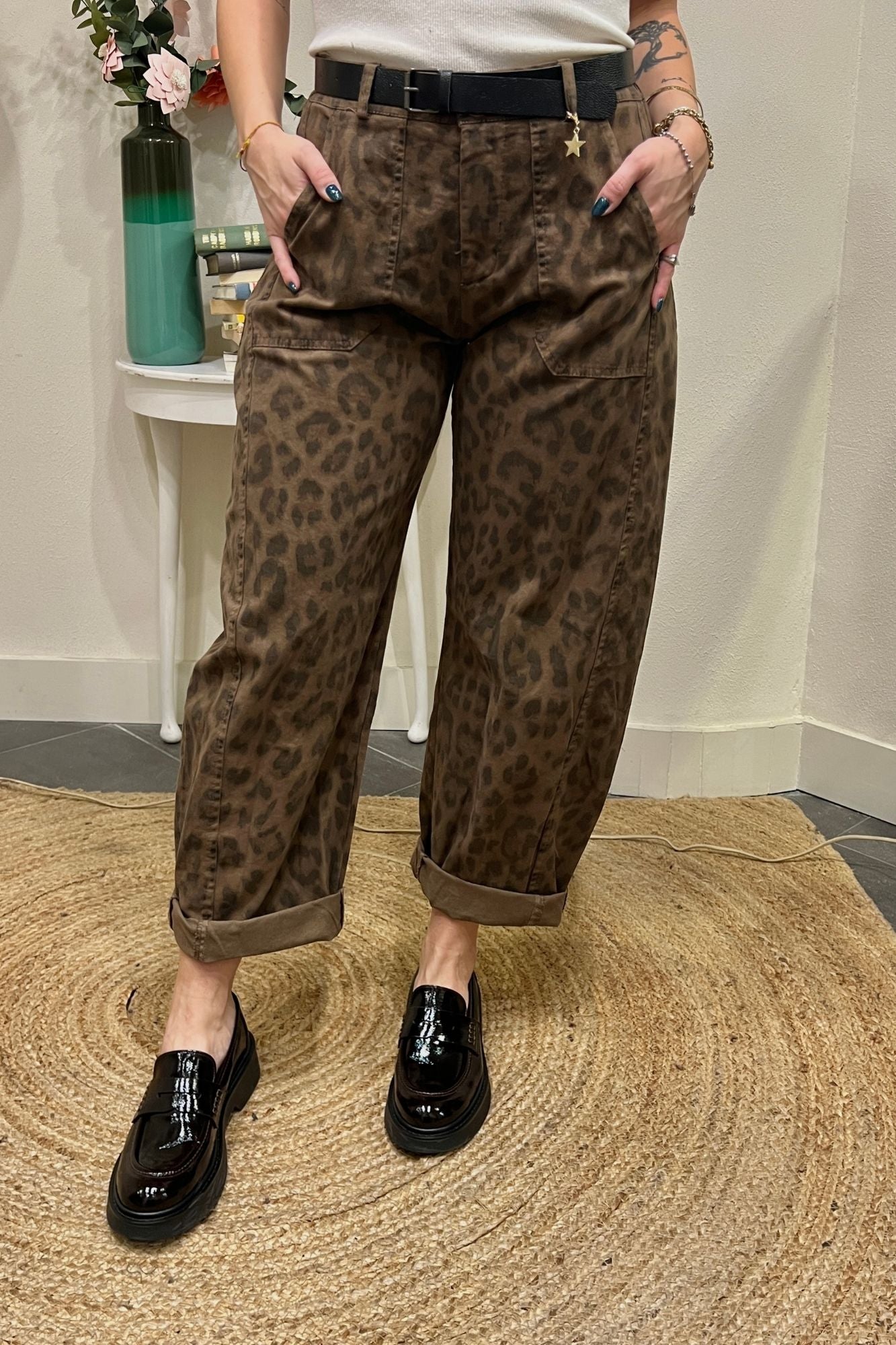 SUSY MIX Pantalone maculato Susy mix Moro