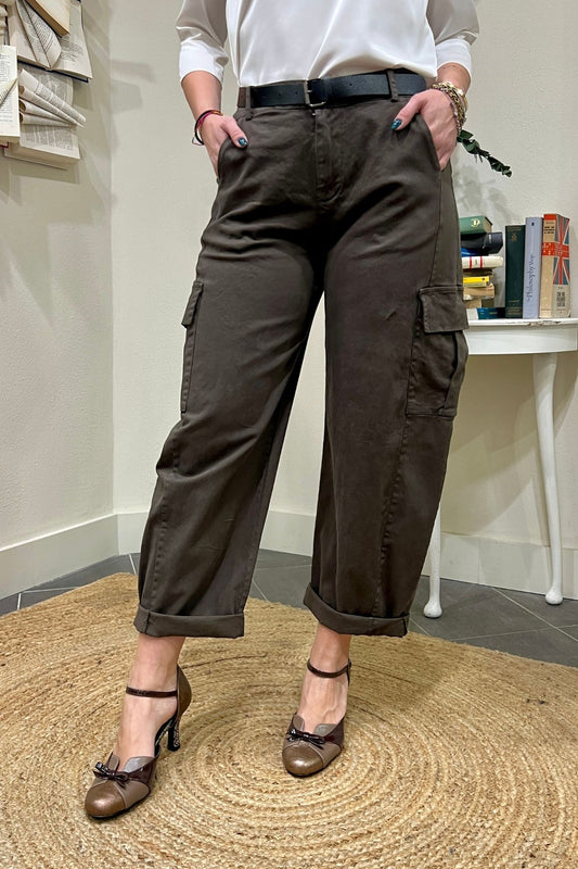 SUSY MIX Pantalone con tasconi Susy mix Moro
