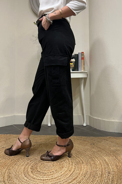 Pantalone con tasconi Nero Susy mix