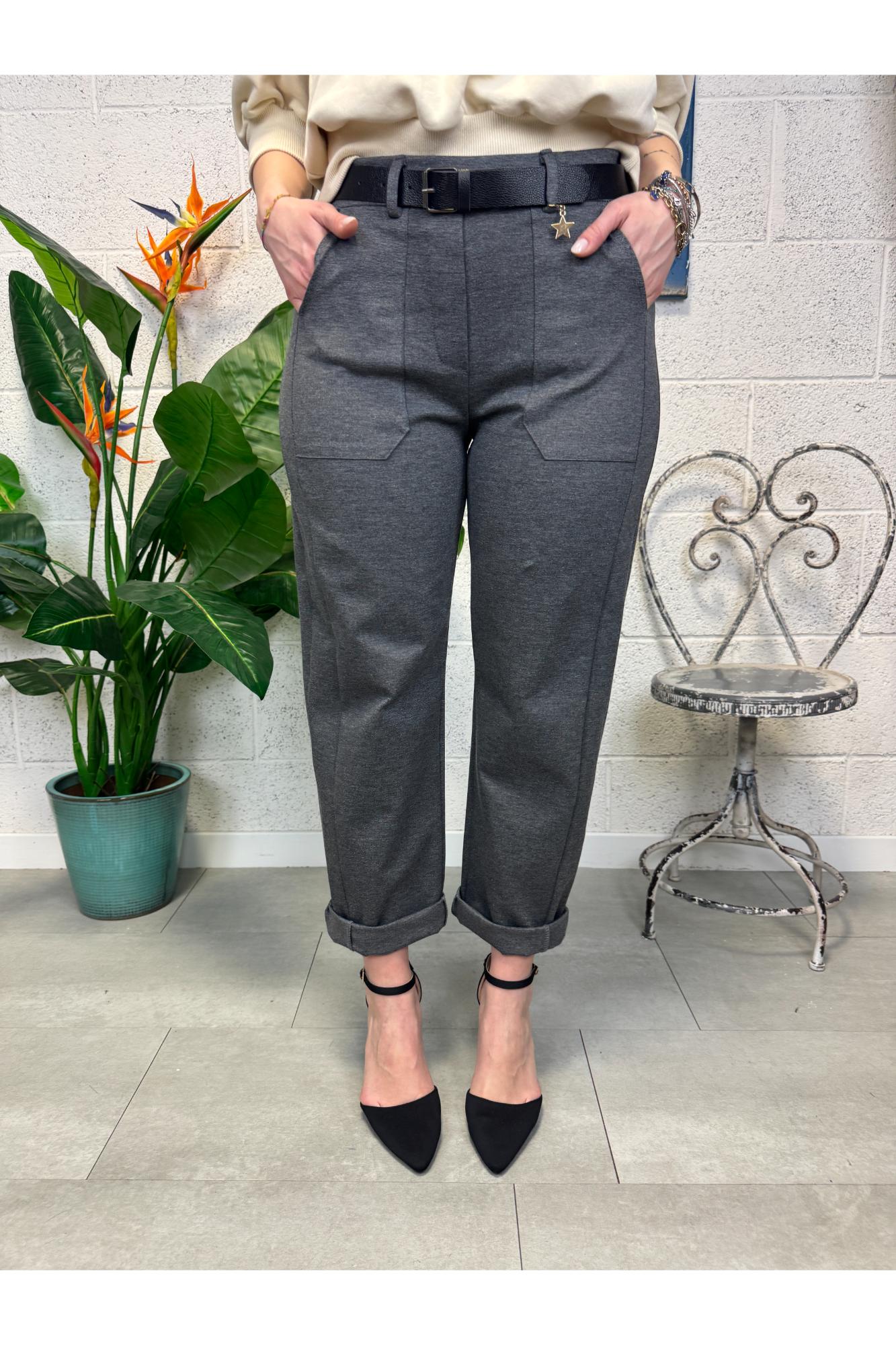 SUSY MIX Pantalone stellina Grigio