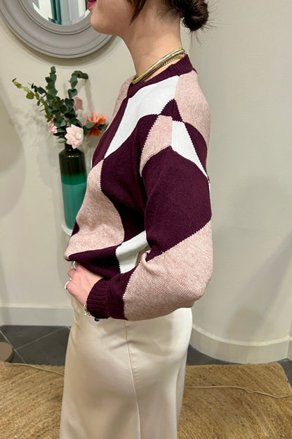 Maglione a rombi Susy mix