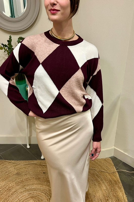 Maglione a rombi Susy mix