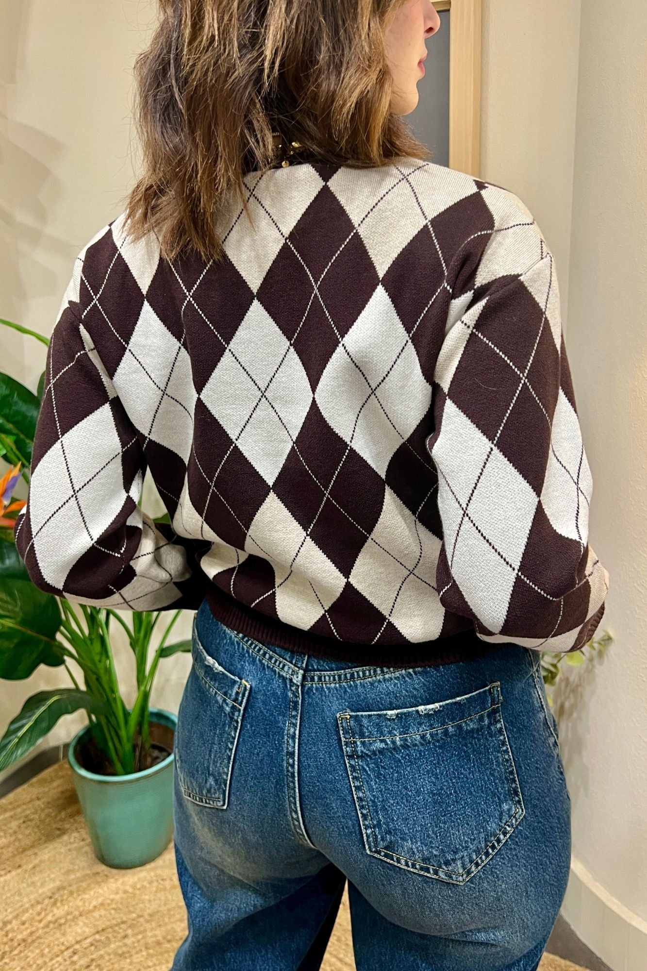 SUSY MIX Maglia a rombi Susy mix Moro