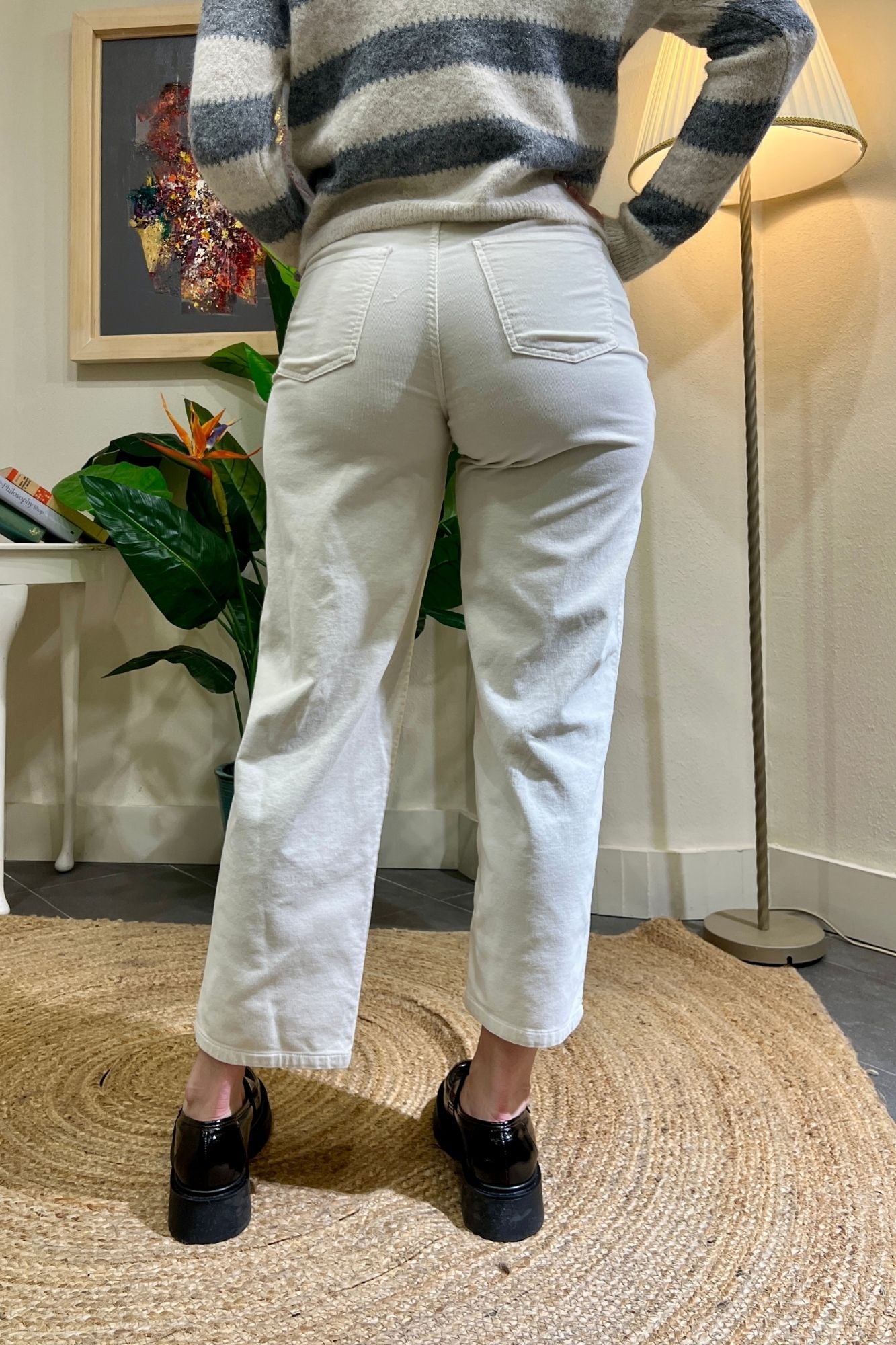 SUSY MIX Pantalone mille righe Susy mix Burro