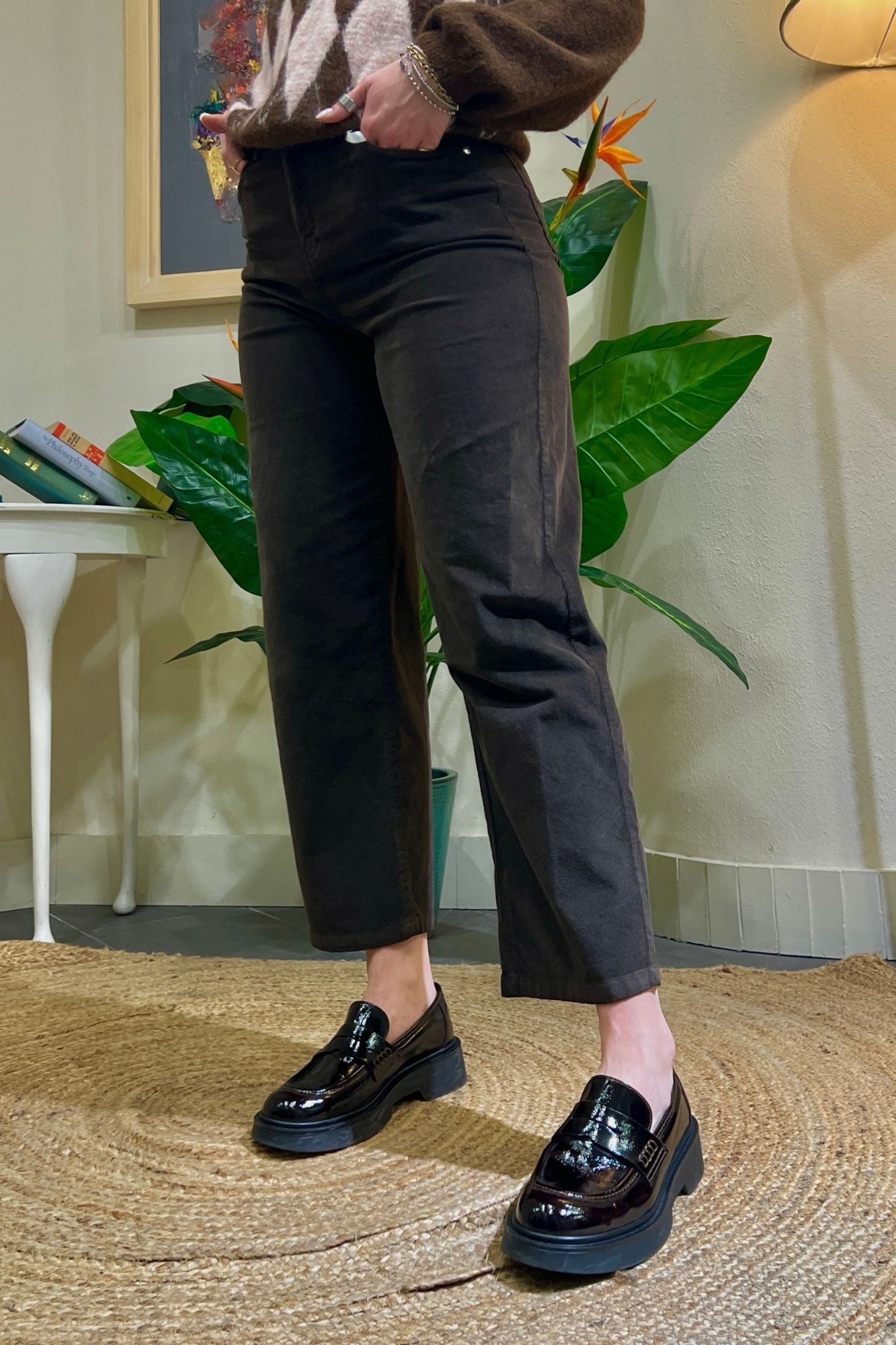 SUSY MIX pantalone mille righe Susy mix Moro