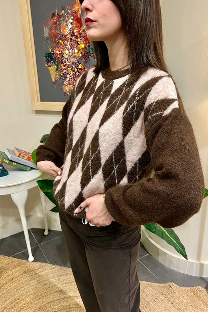 SUSY MIX Maglione con rombi Susy mix Moro