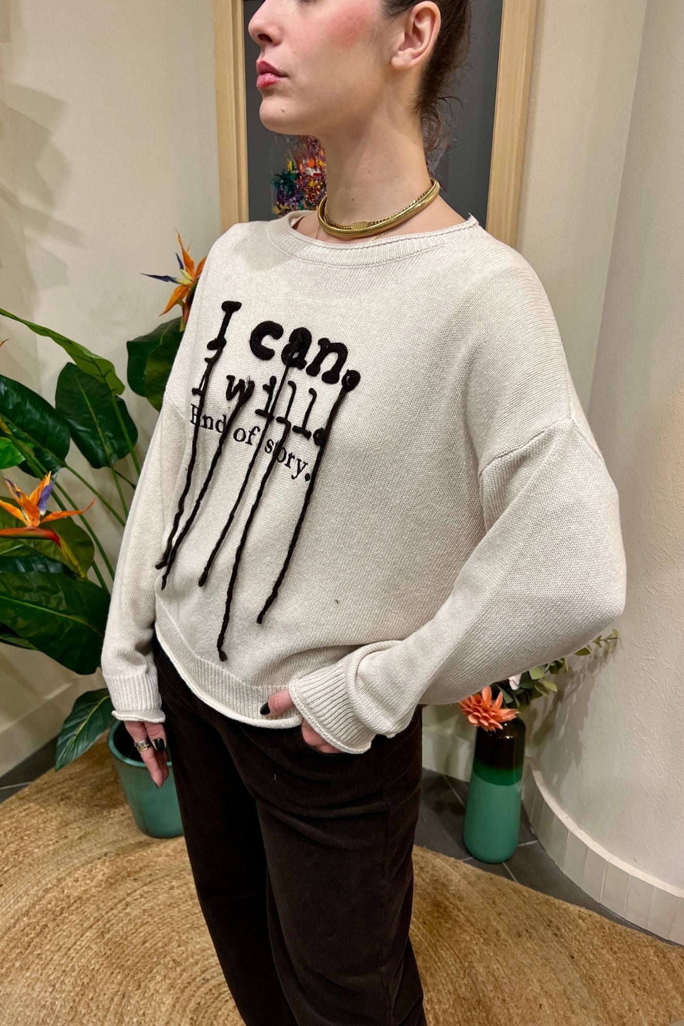 SUSY MIX Maglione misto cachemire Susy mix Latte