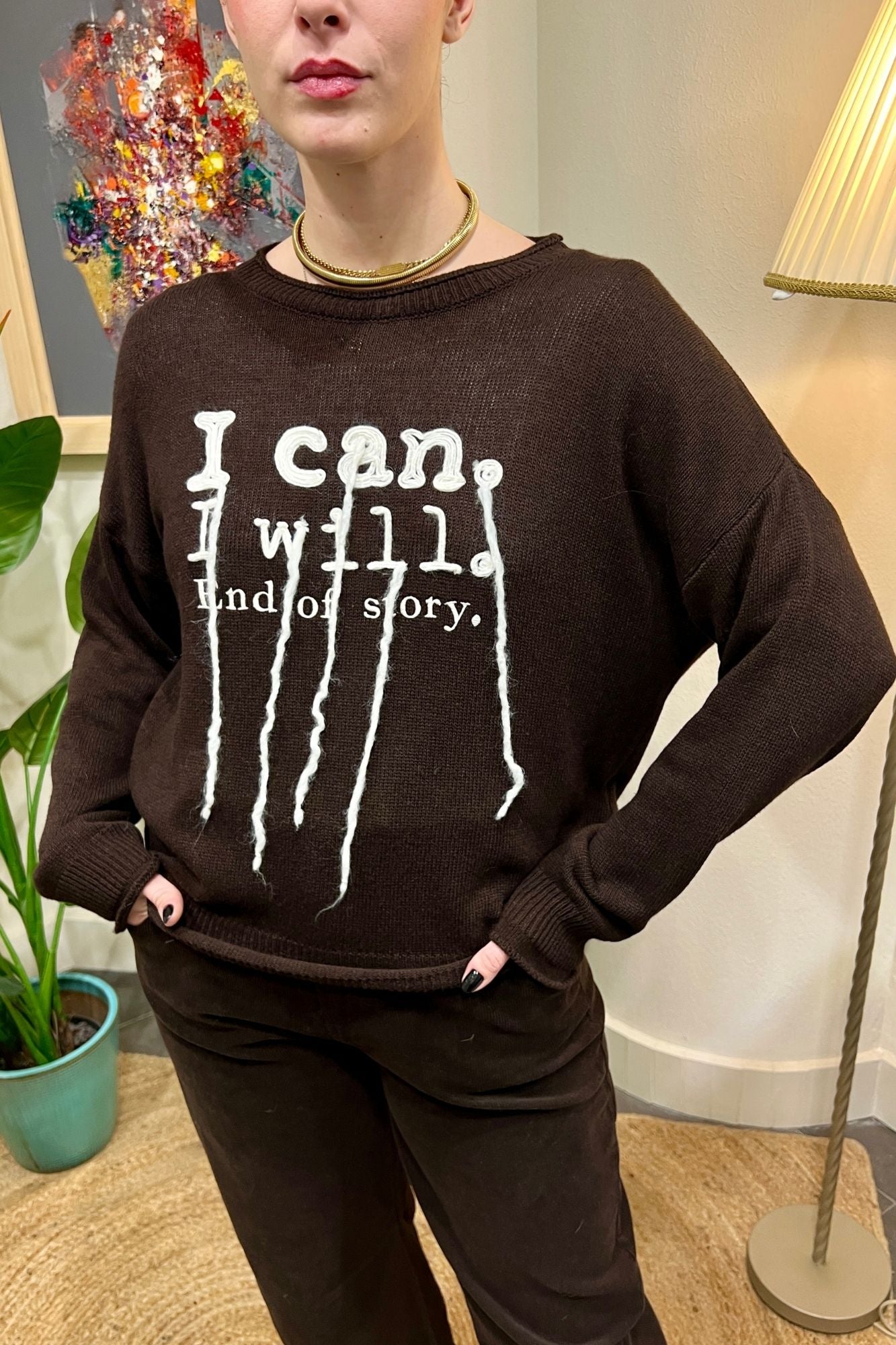 SUSY MIX Maglione misto cachemire Susy mix Moro