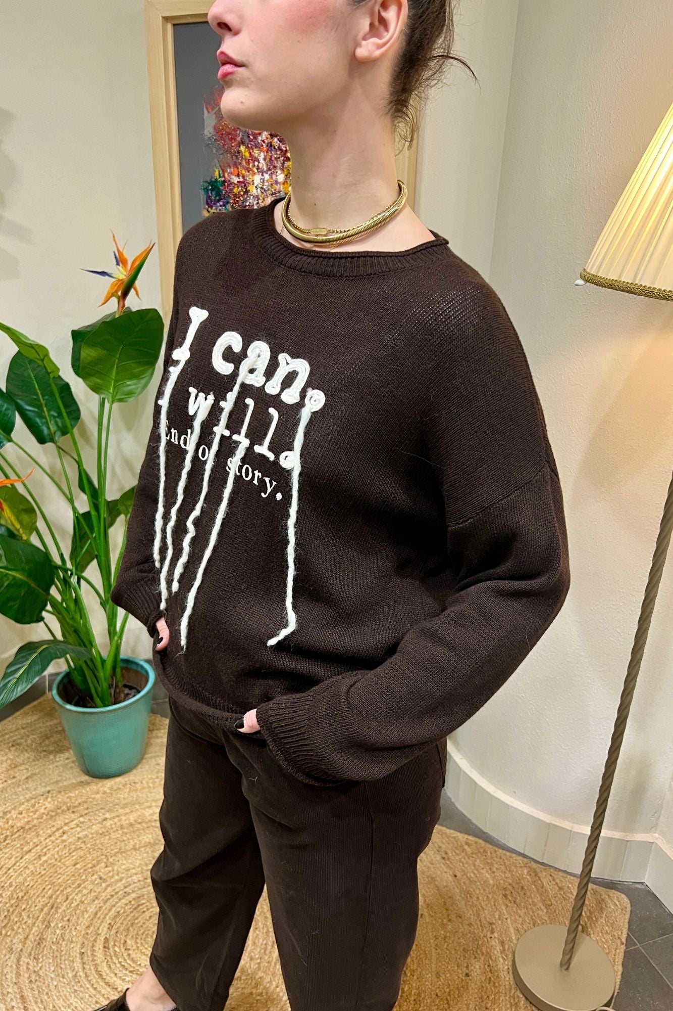 SUSY MIX Maglione misto cachemire Susy mix Moro