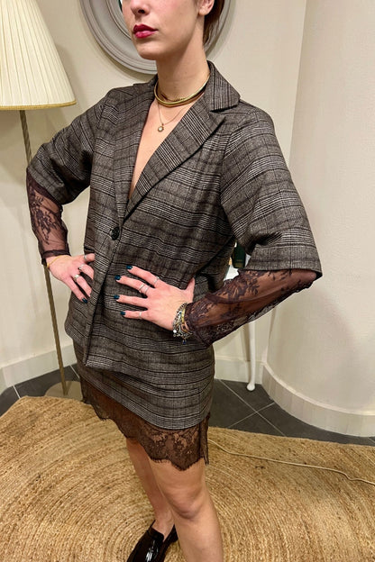 Giacca con manica in pizzo Susy mix