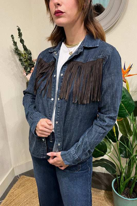 SUSY MIX Camicia con frange Susy mix Blu