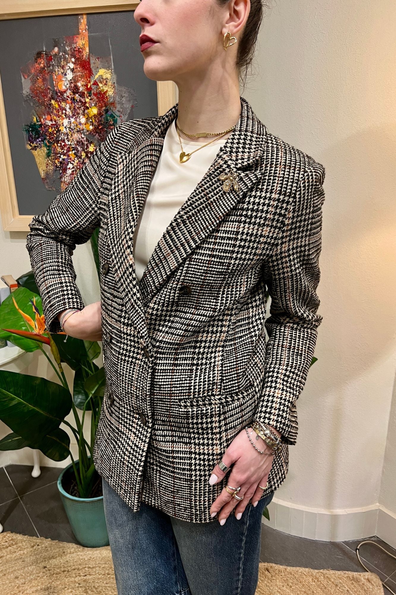 SUSY MIX Giacca doppio petto Susy mix Cammello