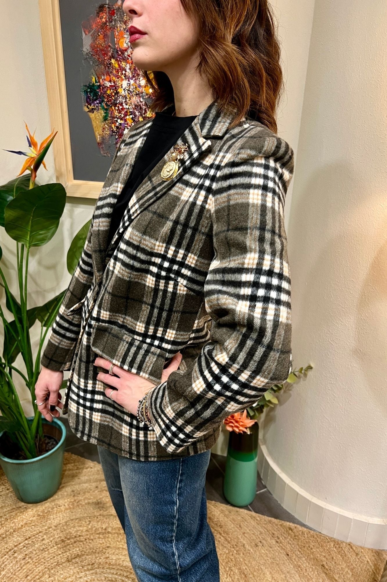 SUSY MIX Giacca a quadri Susy mix Verde