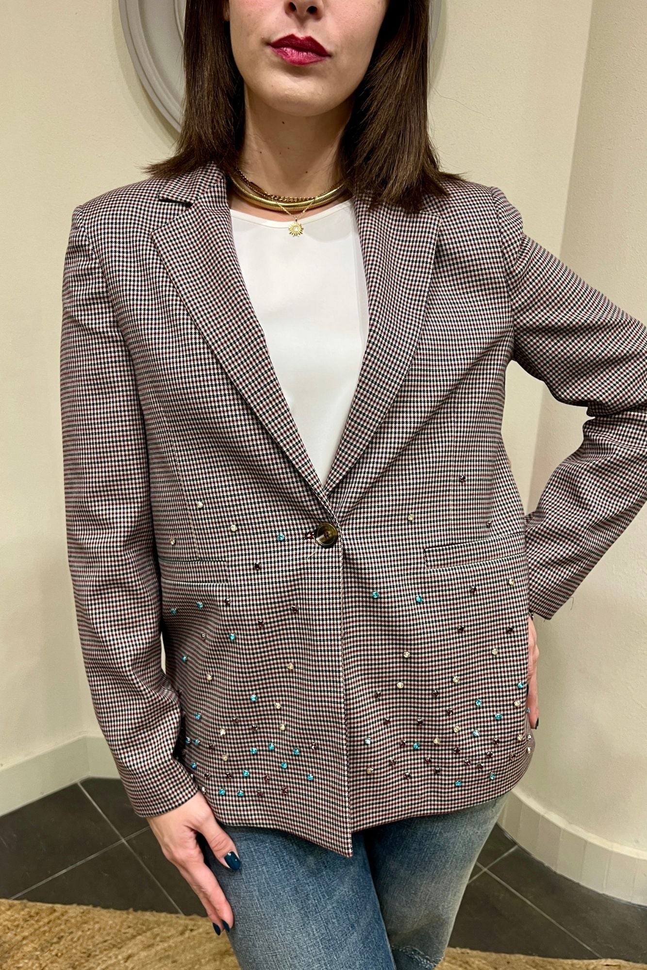SUSY MIX Giacca con pietre Susy mix Bordeau