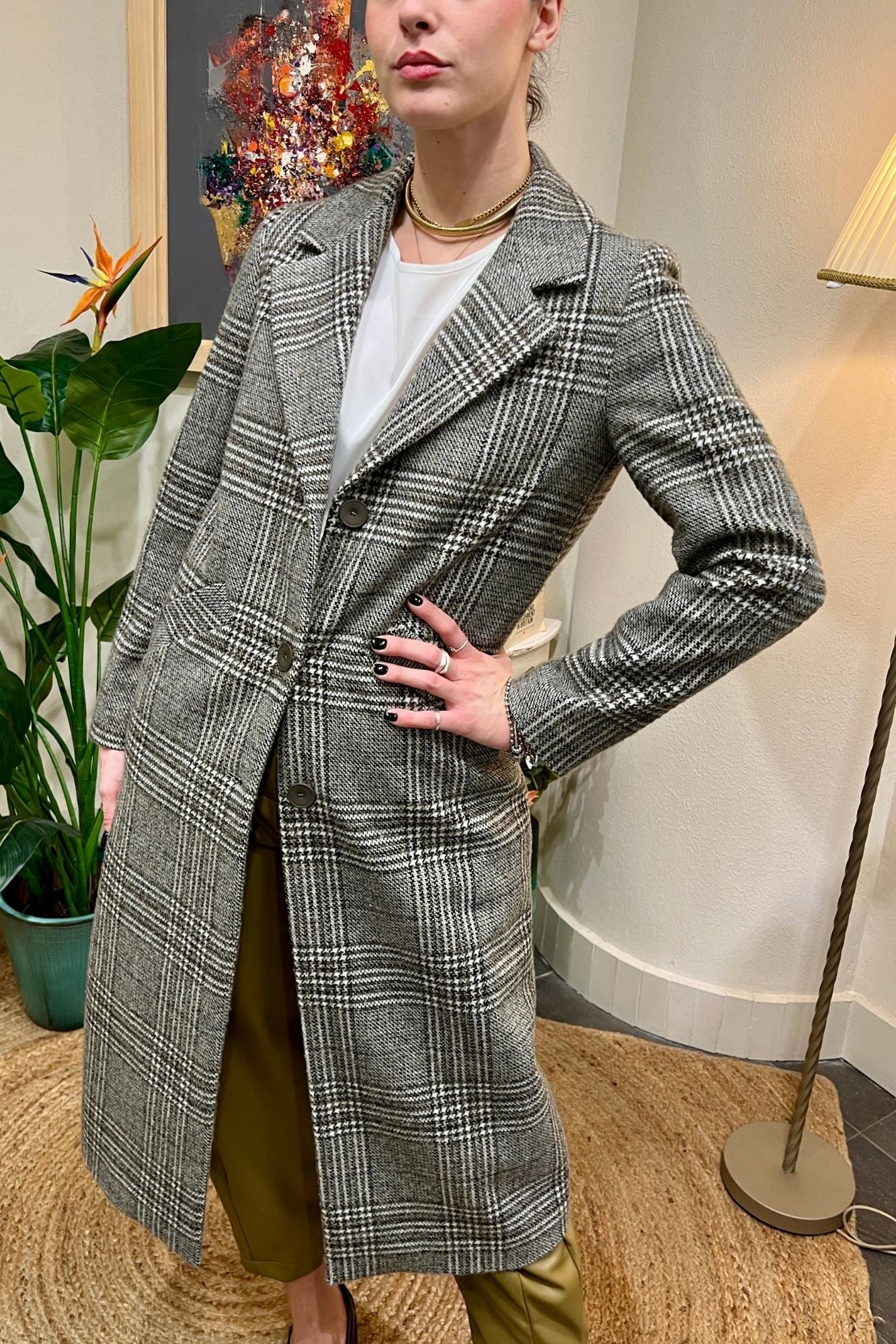 SUSY MIX Cappotto scozzese Susy mix Fango