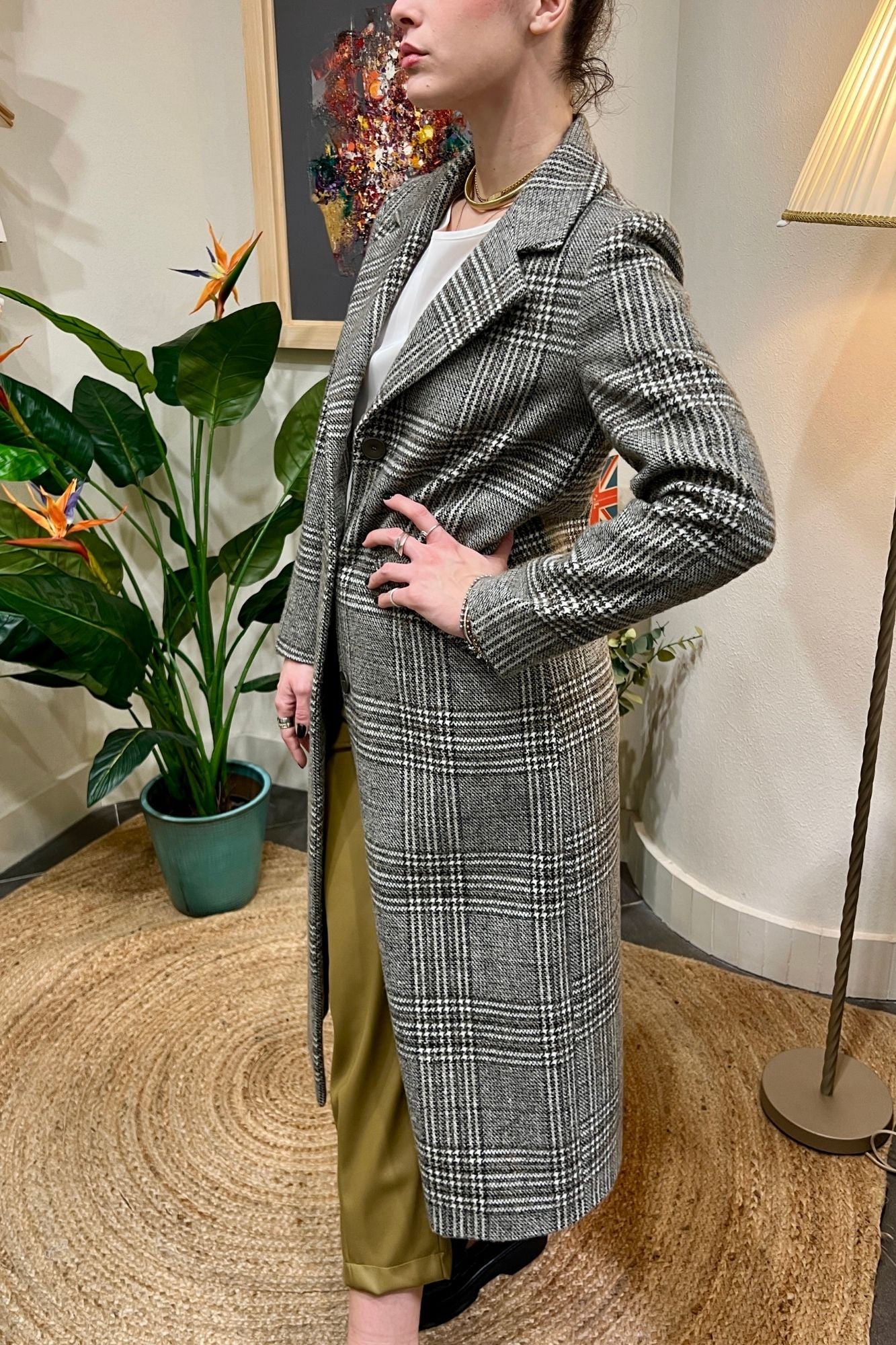 SUSY MIX Cappotto scozzese Susy mix Fango