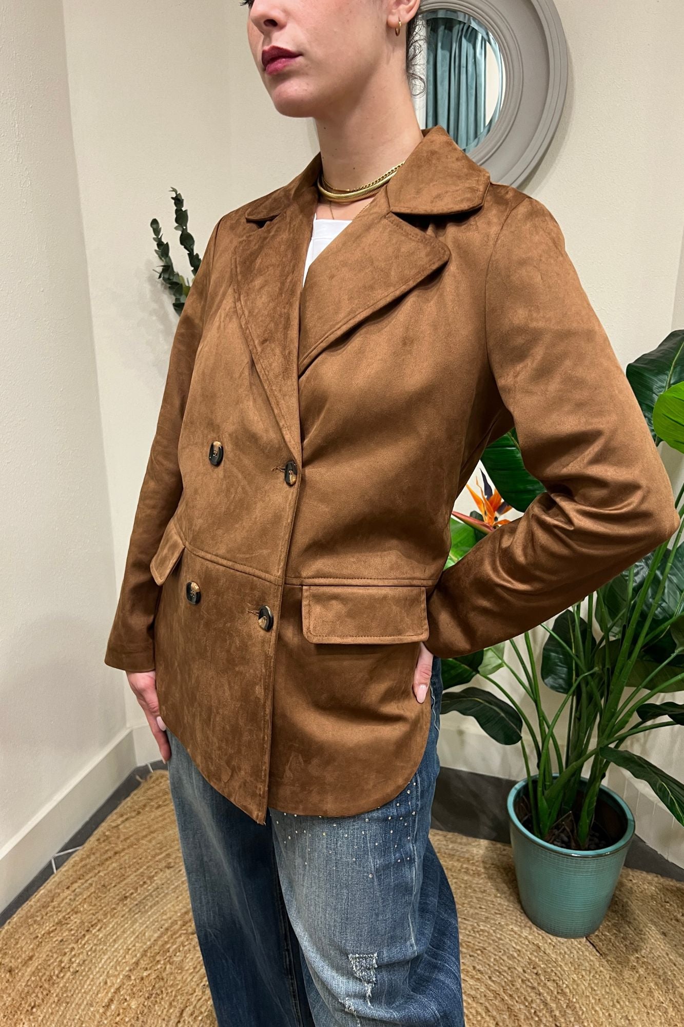 Giaccone scamosciato Susy mix