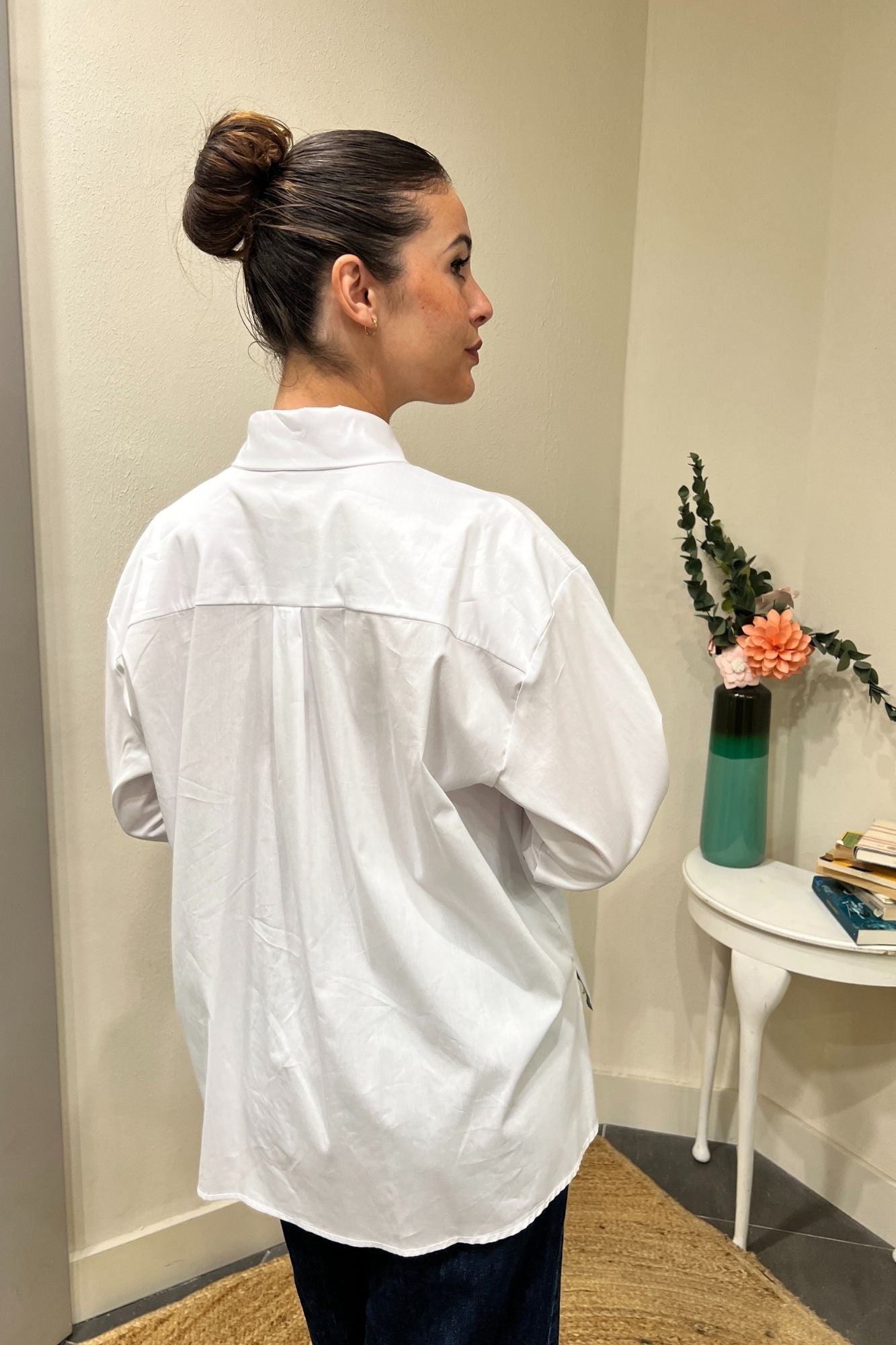 SUSY MIX Camicia con swarosky Susy Mix Bianco