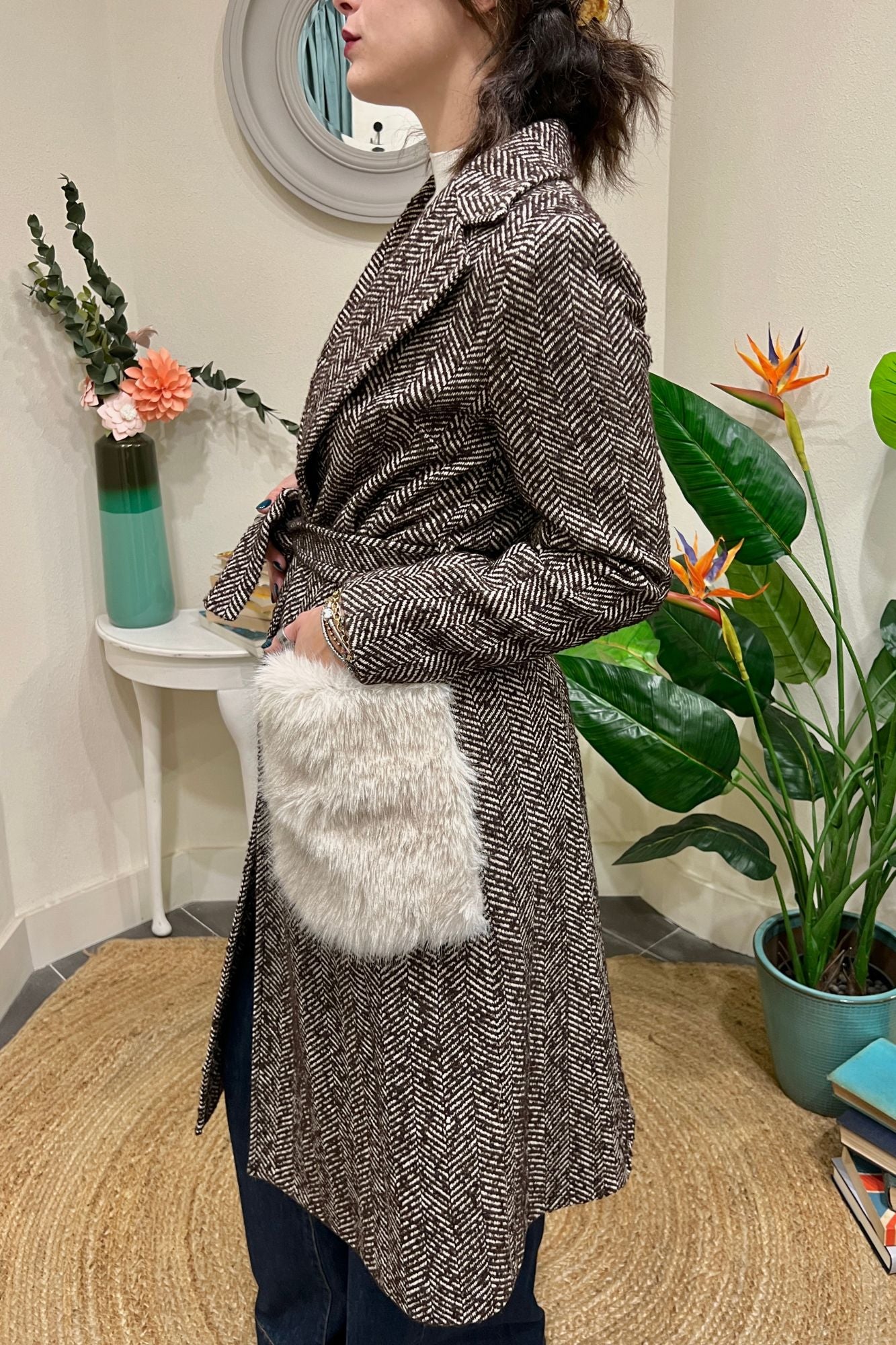 SUSY MIX Cappotto spinato Susy mix Moro