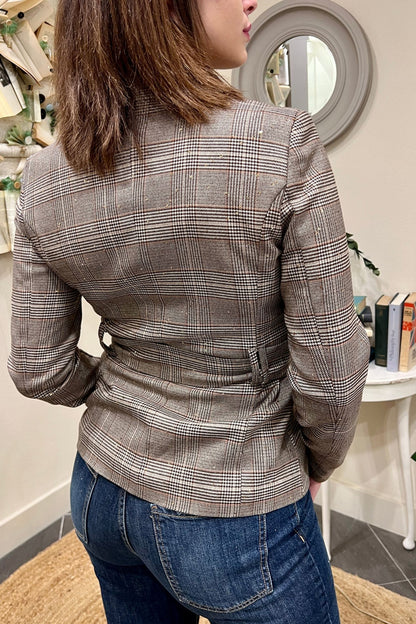 Giacca doppio petto con cinta Susy