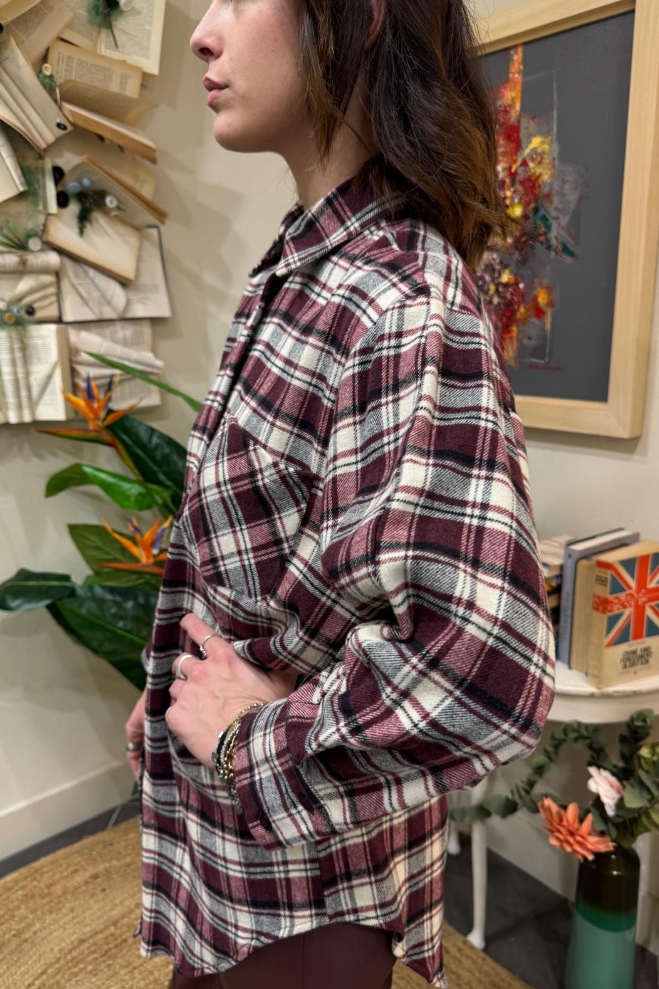 SUSY MIX Camicia scozzese Susy mix Bordeau