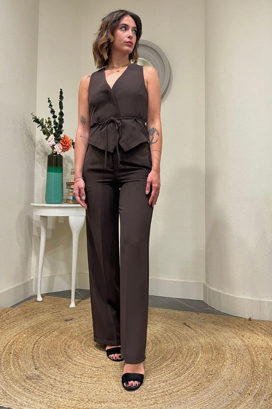 SUSY MIX Completo gilet e pantalone Susy Mix Moro