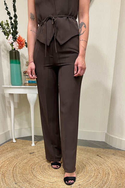 SUSY MIX Completo gilet e pantalone Susy Mix Moro