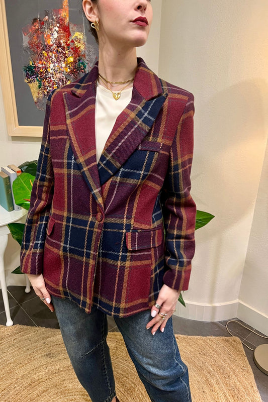 SUSY MIX Giacca a quadri Susy mix Vino