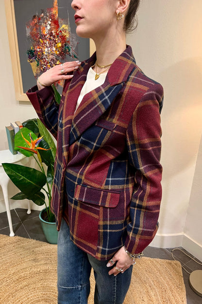 SUSY MIX Giacca a quadri Susy mix Vino