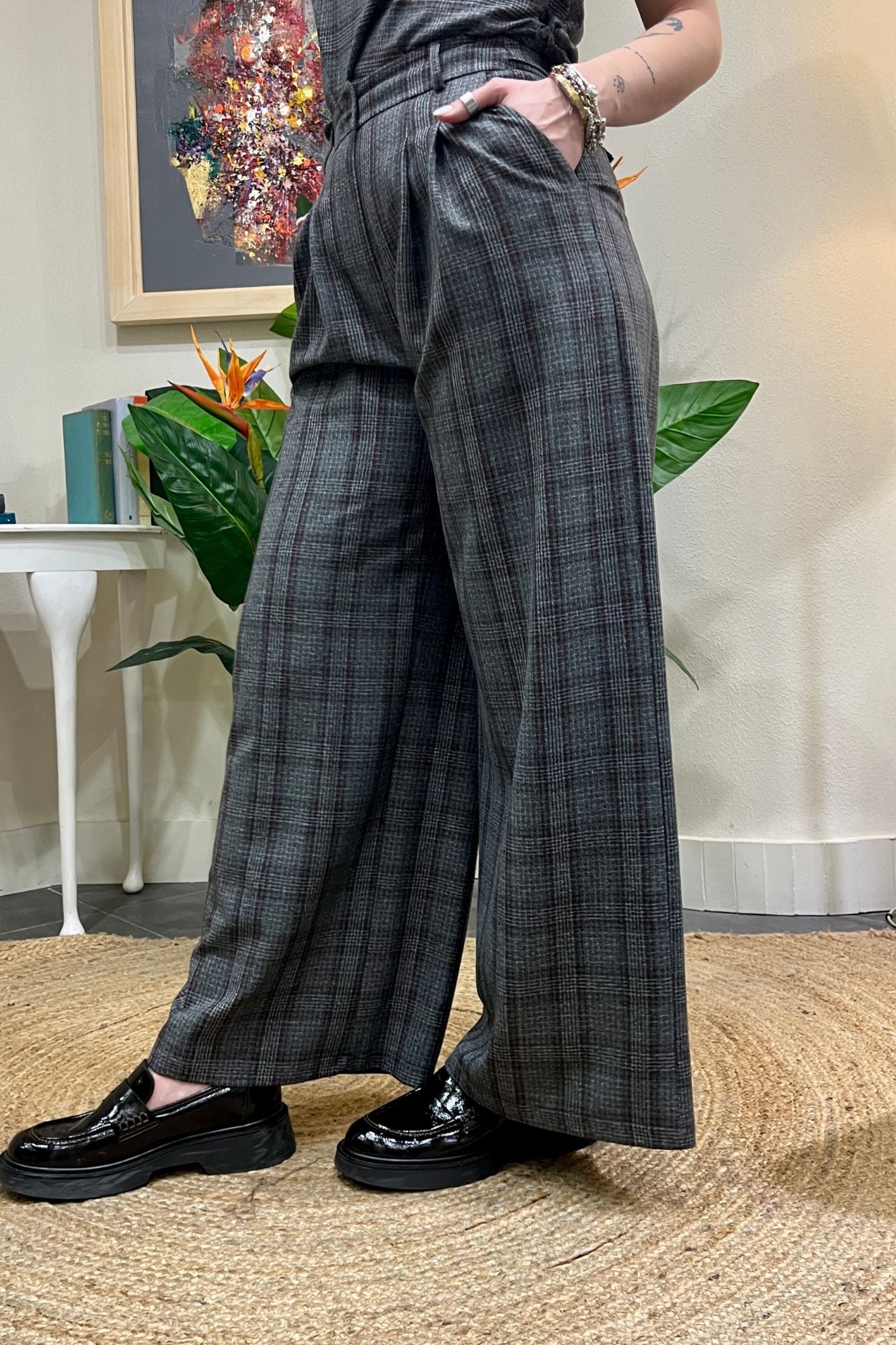 SUSY MIX Pantalone a palazzo Susy mix Grigio