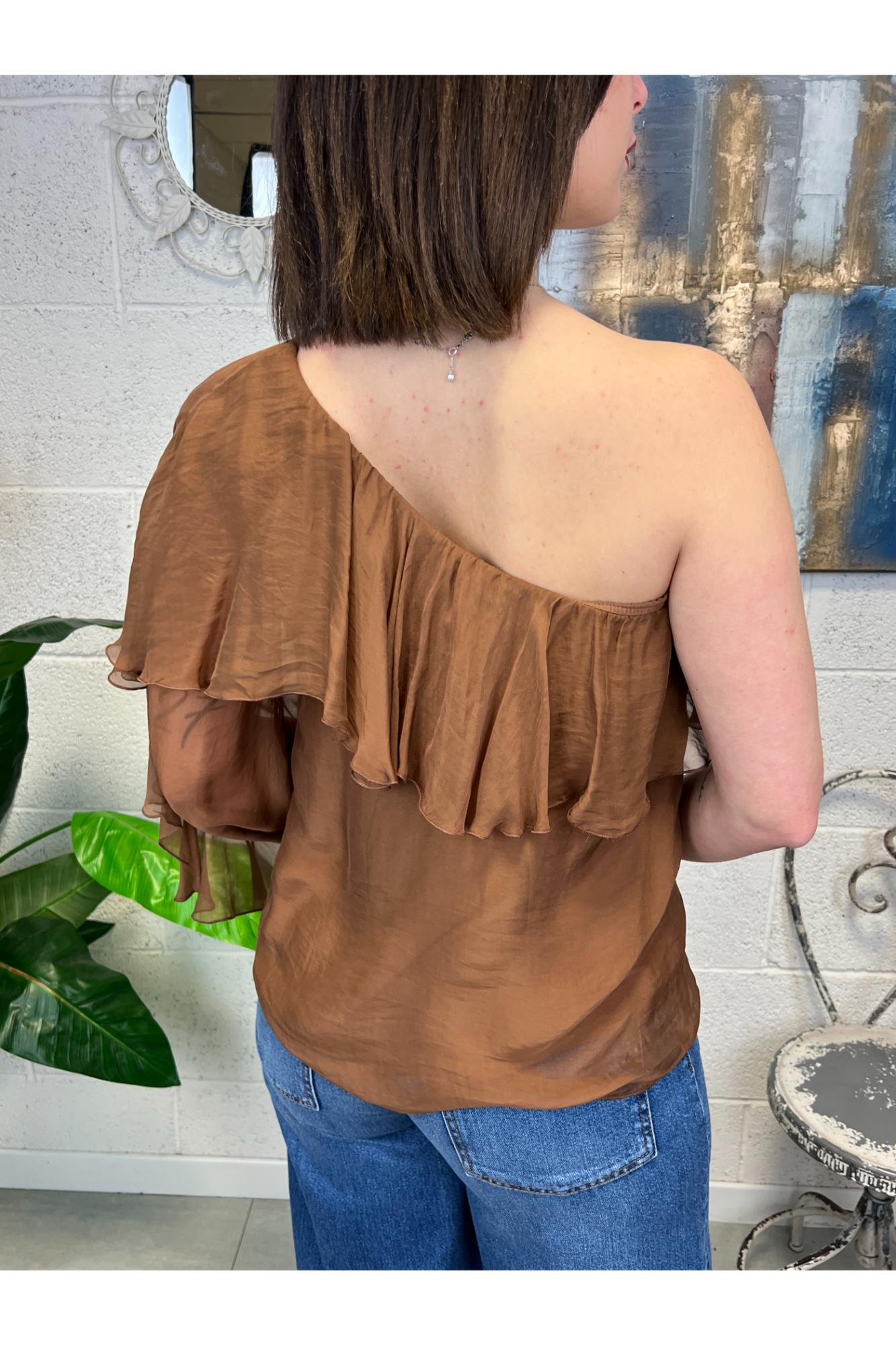 DIXIE Maglia con balza Dixie Bruciato