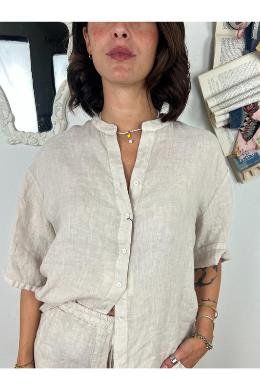 DIXIE Camicia di lino Dixie Beige