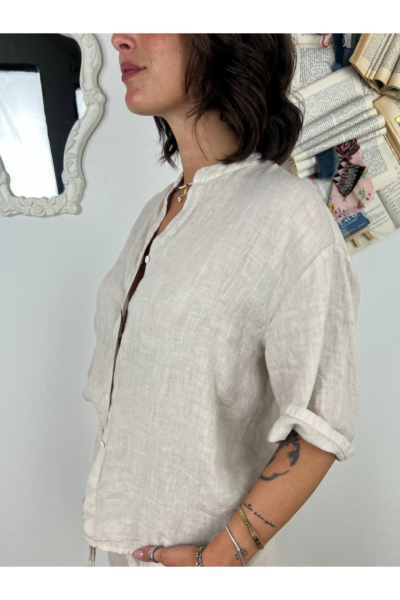 DIXIE Camicia di lino Dixie Beige