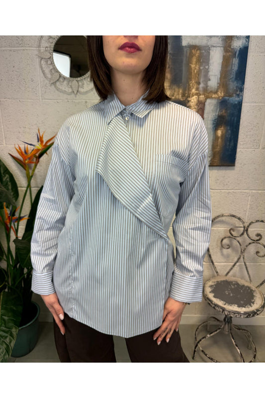 DIXIE Camicia doppio petto Dixie Celeste