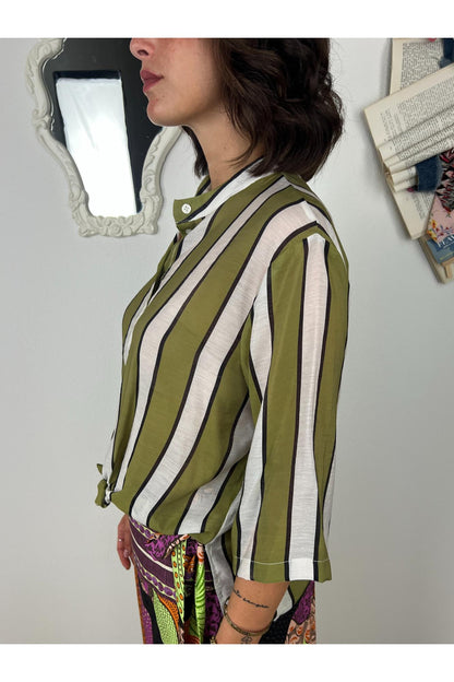 DIXIE Camicia rigata Dixie Olio
