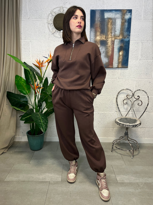 DIXIE Felpa con zip corta Dixie Moro